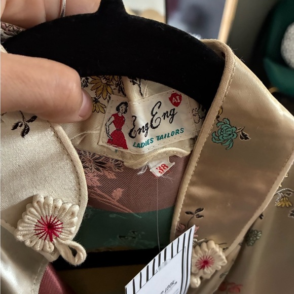 Eng Eng Floral oriental Dress vintage size 38 - Picture 2 of 5